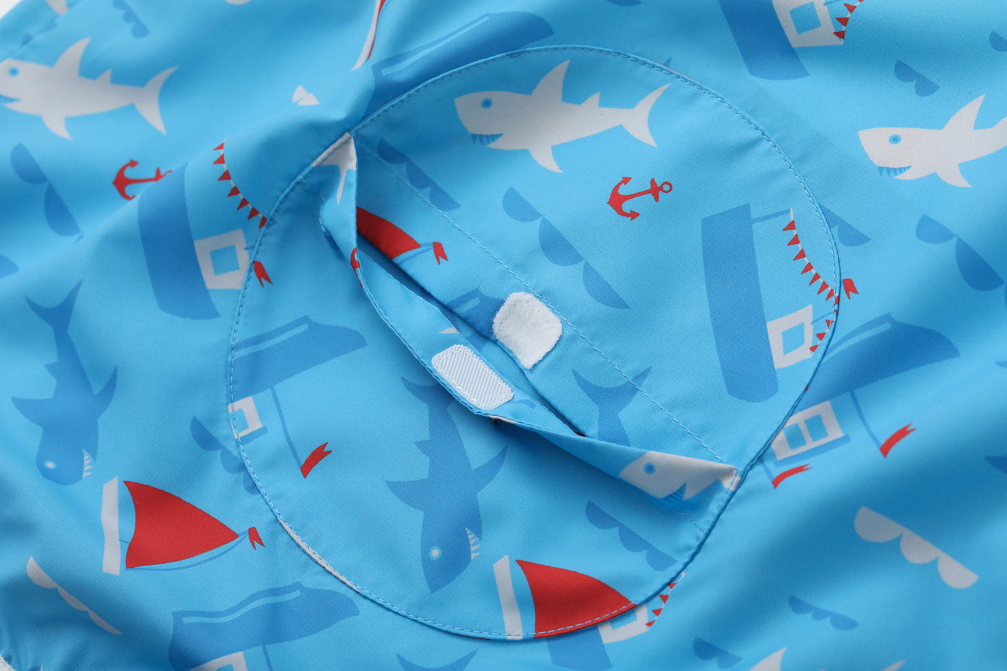 Vauva SS24 - Boys Whale Printed Windbreaker (Blue) - Product 3