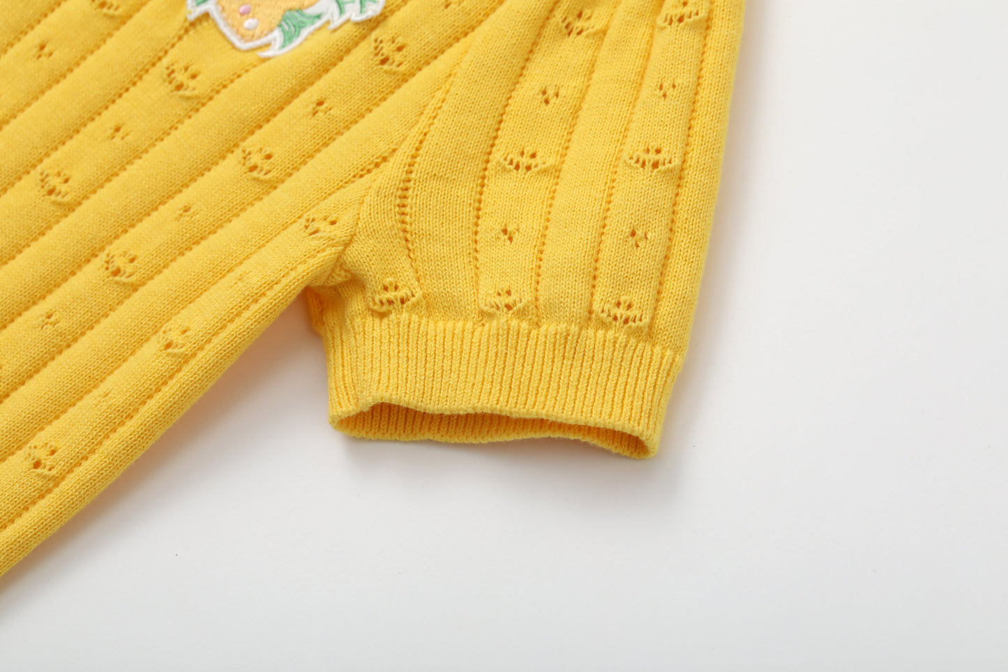 Vauva SS24 - Girls Knitted Polo Sweater (Orange) - Product 10