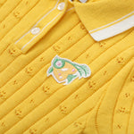 Vauva SS24 - Girls Knitted Polo Sweater (Orange) - Product 11
