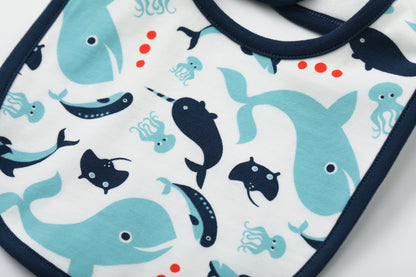 Vauva SS24 - Baby Boy Whale Printed Bib - Product 7