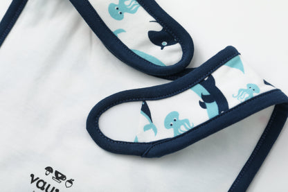 Vauva SS24 - Baby Boy Whale Printed Bib - Product 5