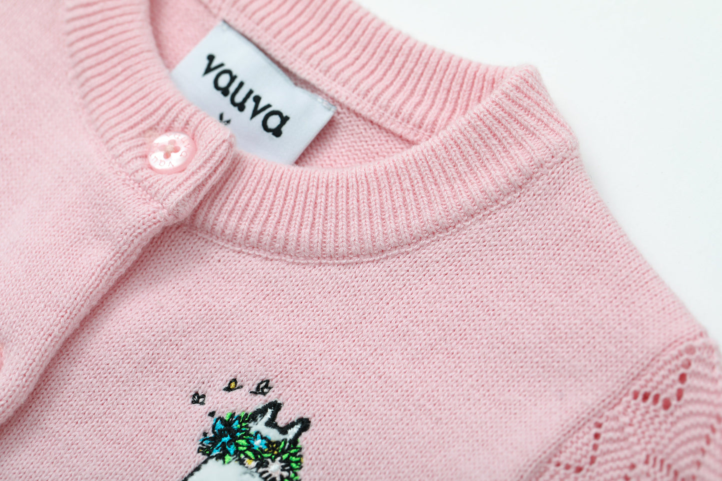 Vauva x Moomin - Baby Girls Moomin Long Sleeve Cardigan (Pink)  - Product Image 9