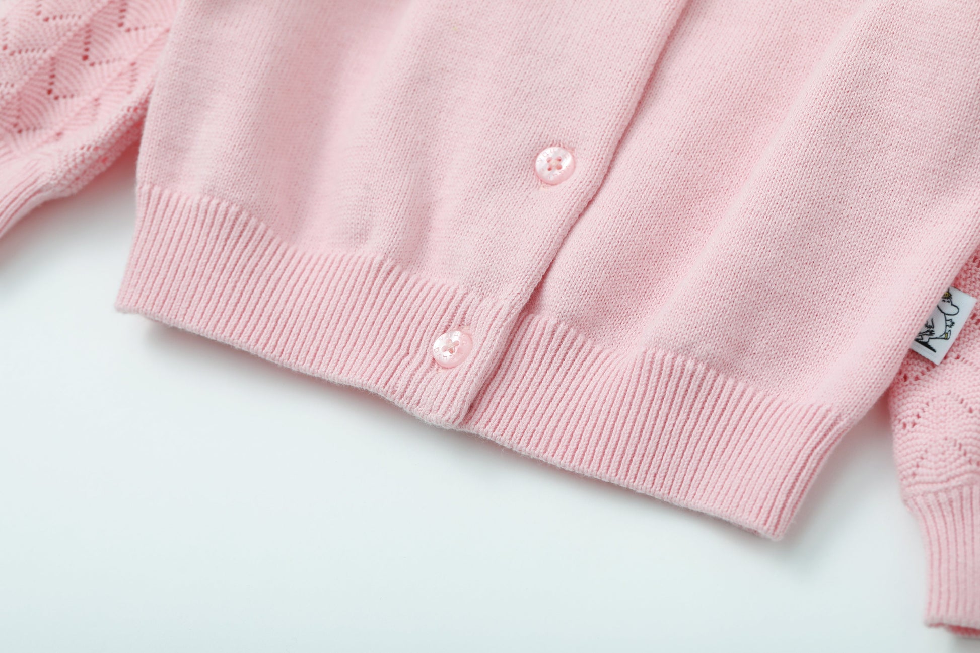 Vauva x Moomin - Baby Girls Moomin Long Sleeve Cardigan (Pink)  - Product Image 3