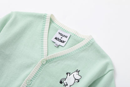 Vauva x Moomin - Baby Moomin Long Sleeve Cardigan (Pastel Green)  - Product Image 4