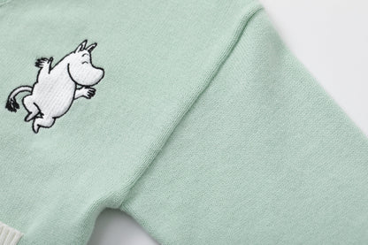 Vauva x Moomin - Baby Moomin Long Sleeve Cardigan (Pastel Green)  - Product Image 11