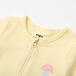 Vauva BBNS - Organic Cotton Light Yellow/White Bodysuits (2-pack)-product image close up