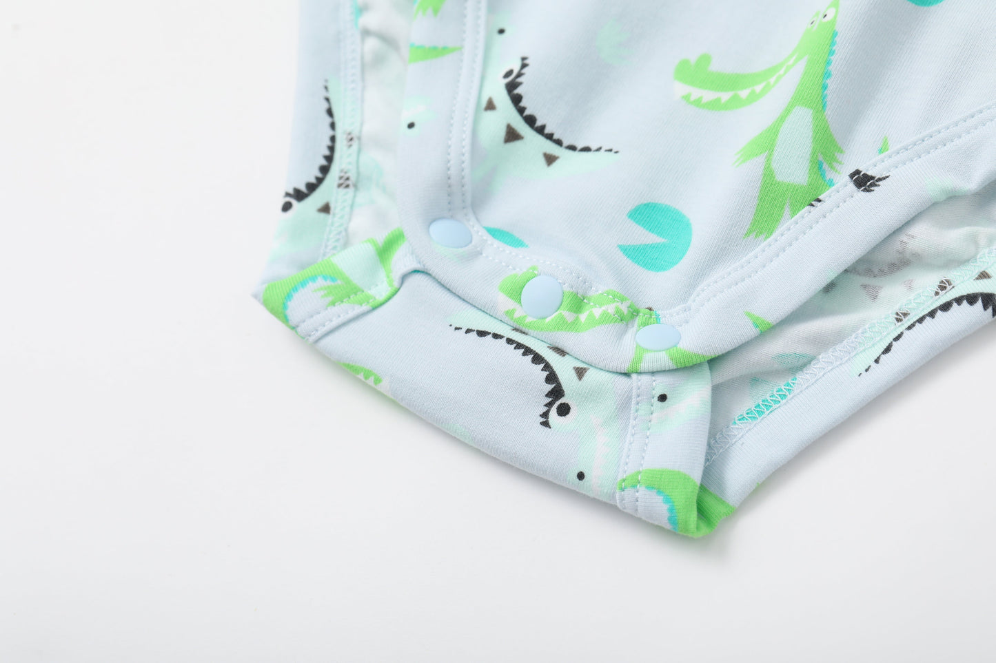 BBNS - Organic Cotton Crocodile Print Long-Sleeved Bodysuits