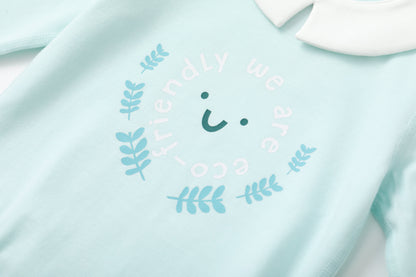 BBNS - Organic Cotton Green Striped Pattern Bodysuits