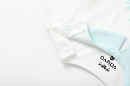 BBNS - Organic Cotton White Striped Pattern Bodysuits