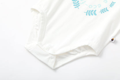 BBNS - Organic Cotton White Striped Pattern Bodysuits