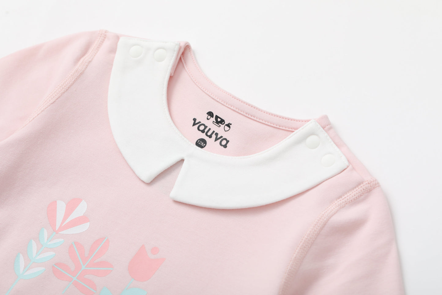 BBNS - Organic Cotton Pink Long-Sleeved Bodysuits