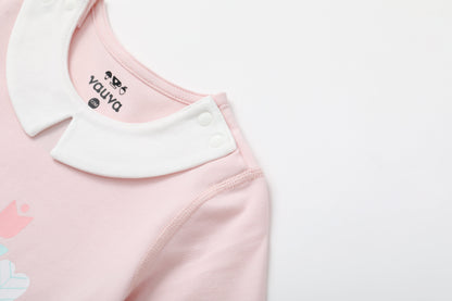 BBNS - Organic Cotton Pink Long-Sleeved Bodysuits