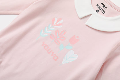 BBNS - Organic Cotton Pink Long-Sleeved Bodysuits