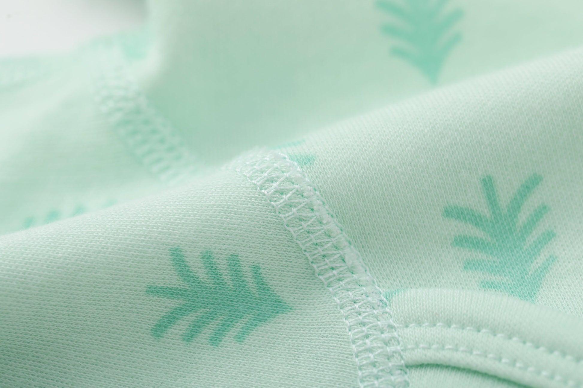 Vauva BBNS - Baby Anti-bacterial Organic Cotton Bodysuits (2-pack Green/Print)-product image close up