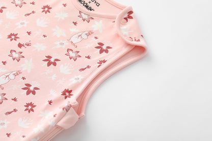 Vauva X Moomin FW23-女嬰Mo​​omin遍布印刷棉睡袋（粉紅色）