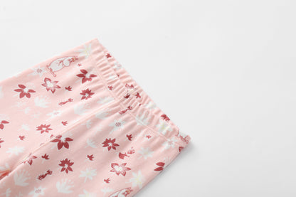 Vauva x Moomin FW23 - 女嬰姆明全身印花棉質長褲（粉紅）