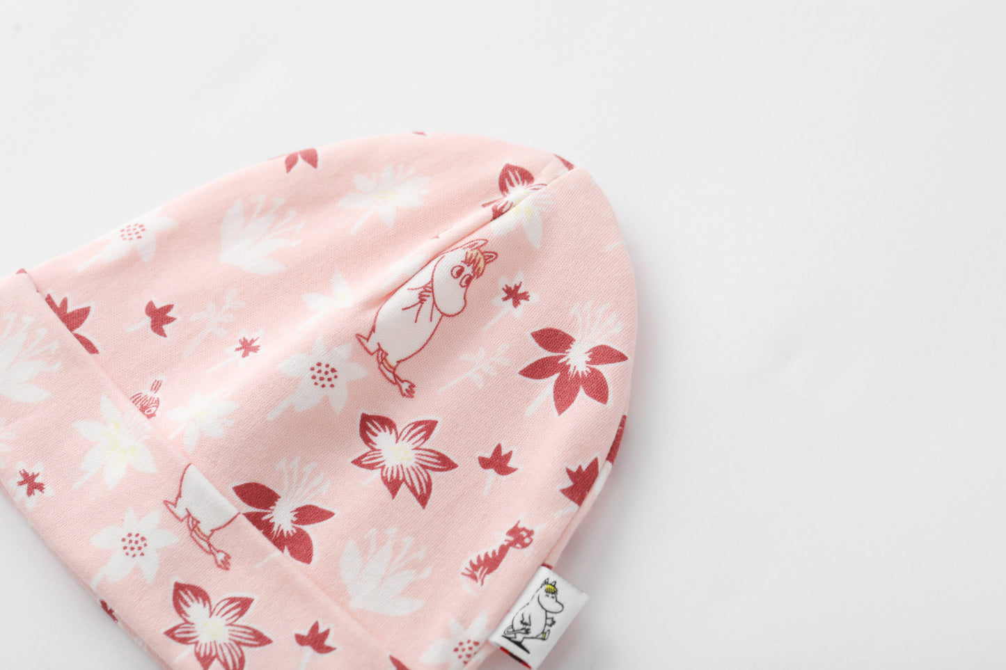 Vauva X Moomin FW23-女嬰Mo​​omin遍布印刷棉帽（粉紅色）