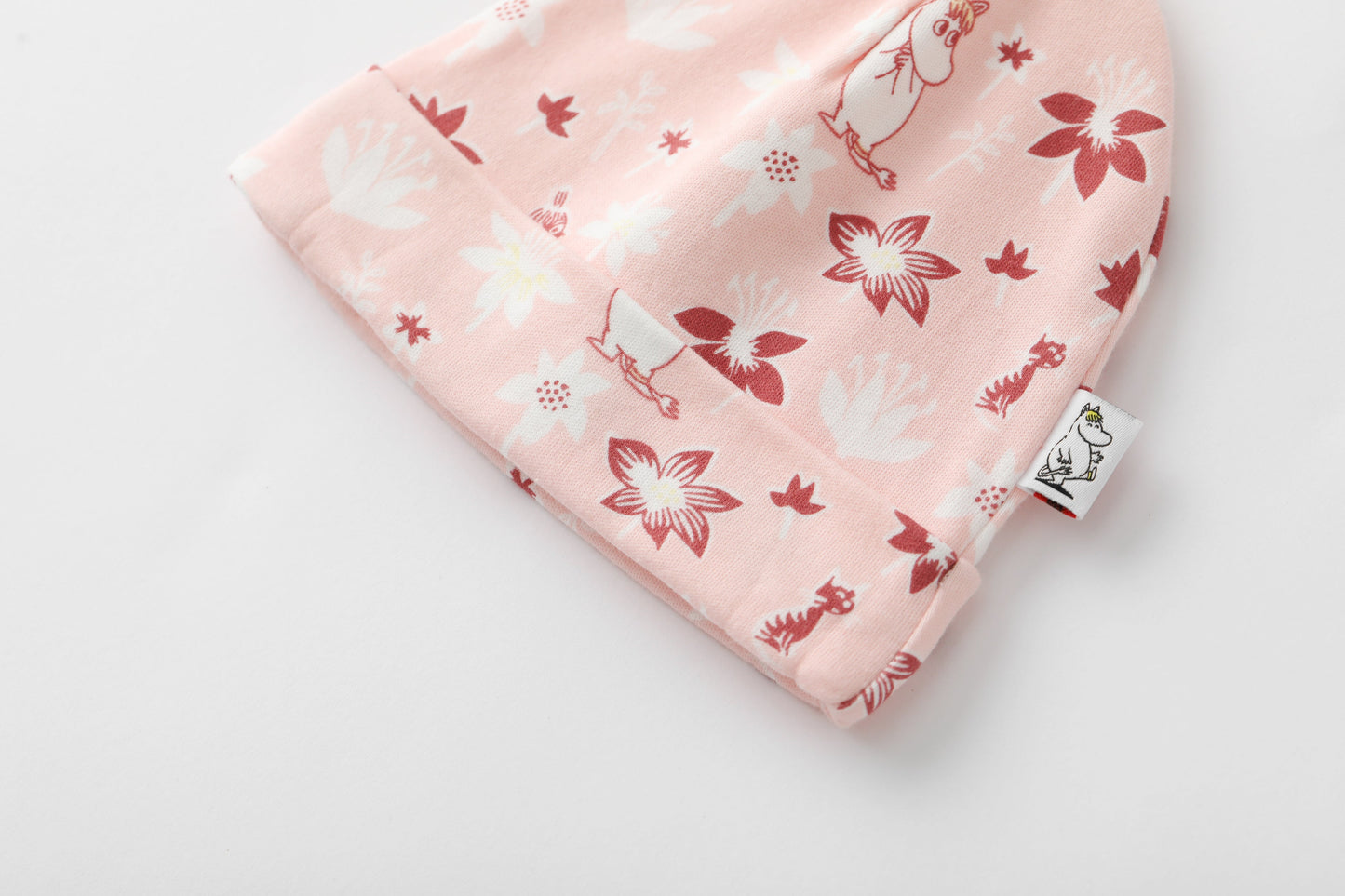 Vauva X Moomin FW23-女嬰Mo​​omin遍布印刷棉帽（粉紅色）