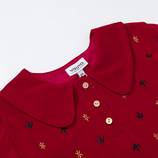 Girls Corduroy Long Sleeve Dress