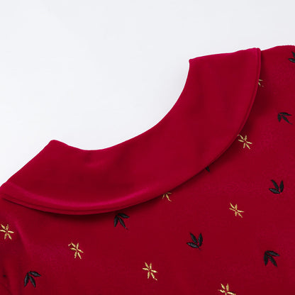 Vauva FW23-女孩燈芯絨長袖連衣裙