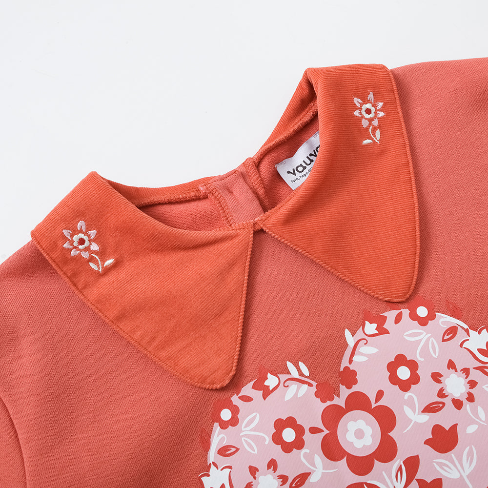 Girls Heart Logo Printed Sweatshirt