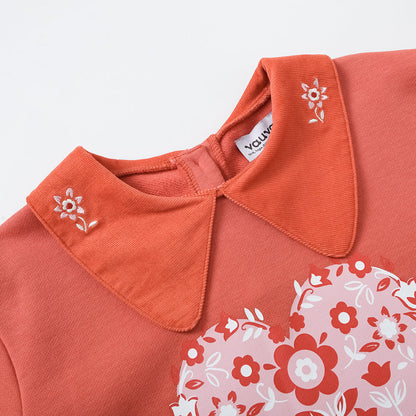 Girls Heart Logo Printed Sweatshirt