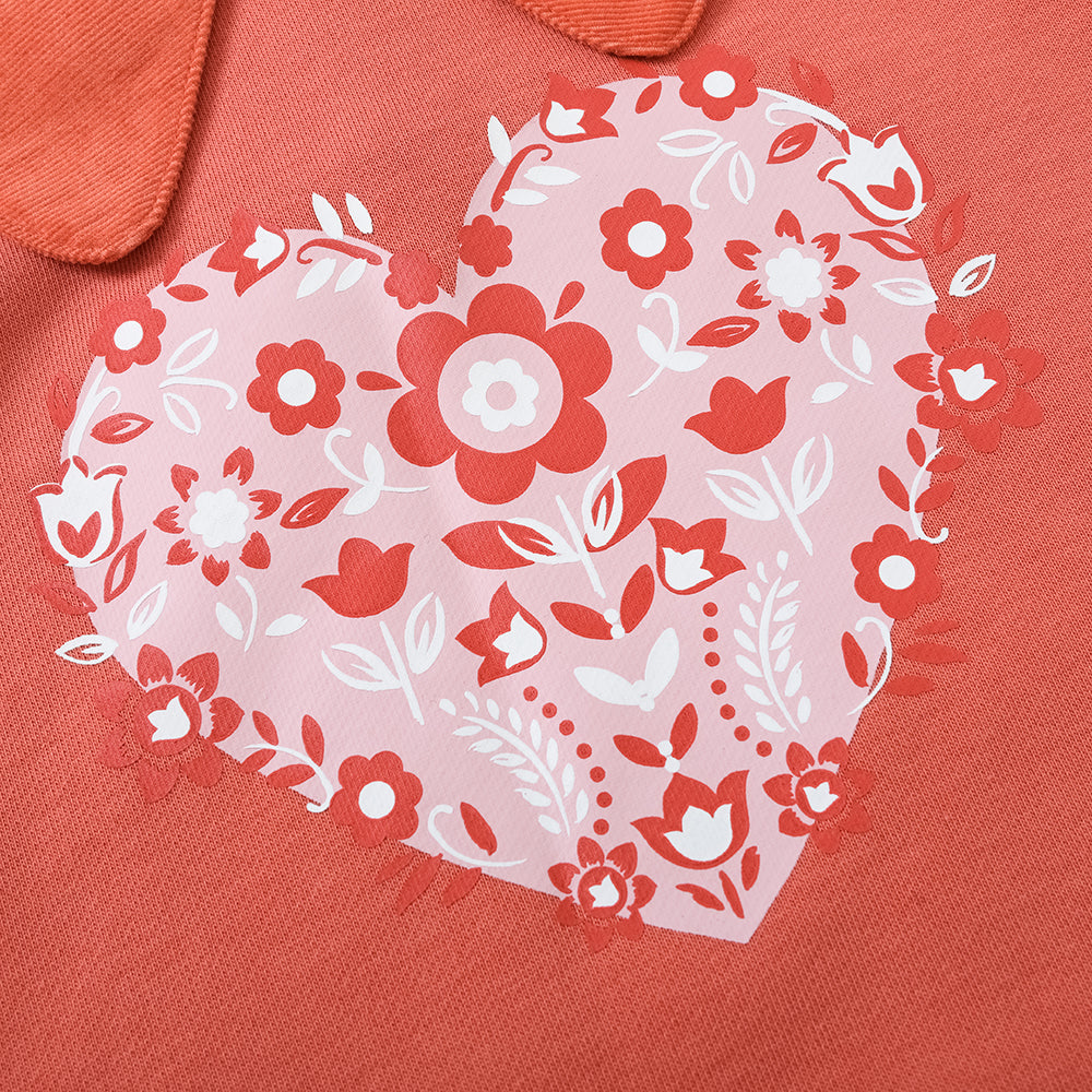 Girls Heart Logo Printed Sweatshirt