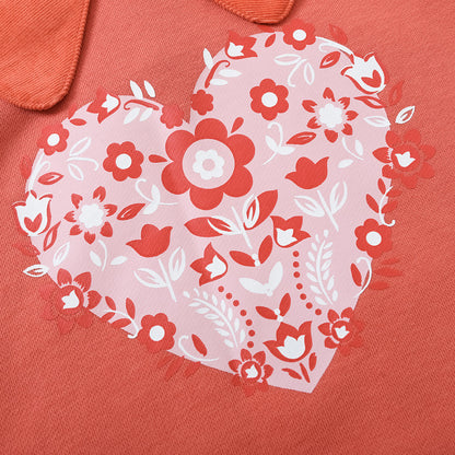 Girls Heart Logo Printed Sweatshirt