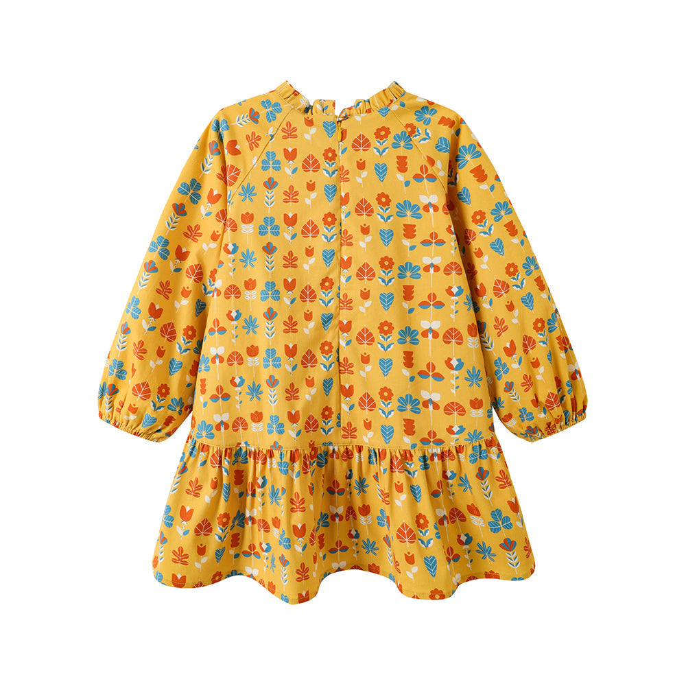 Girls Fungus Collar Printed Dress