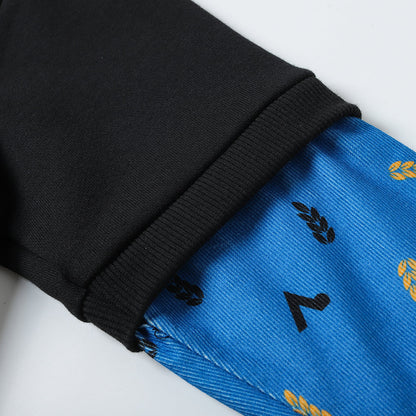 Boys Simple Color Block Sweatshirt