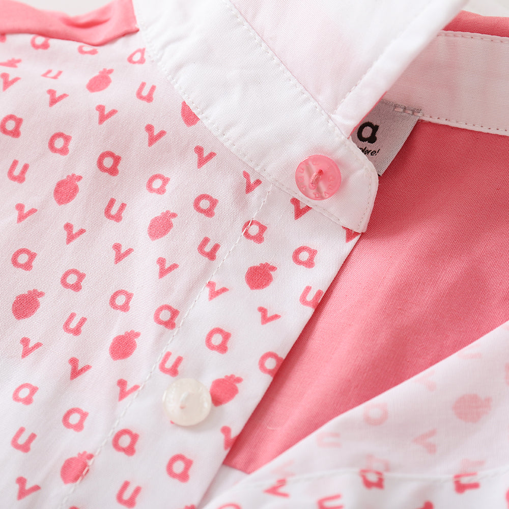 Logo Print Shirt/ Shorts Set