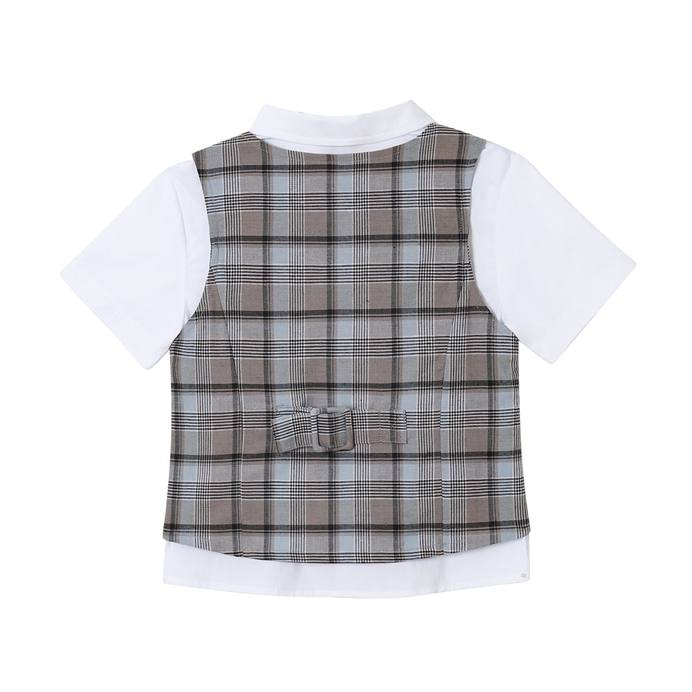 Shirt With Faux Layered Waistcoat