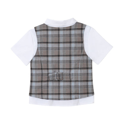 Shirt With Faux Layered Waistcoat