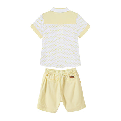 Logo Print Shirt/ Shorts Set