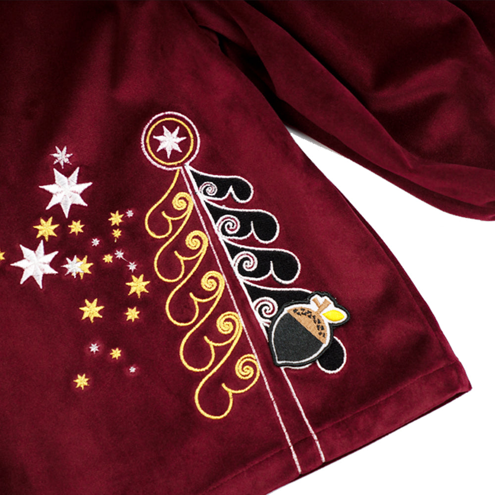 Girls Winter Tree Velvet Top