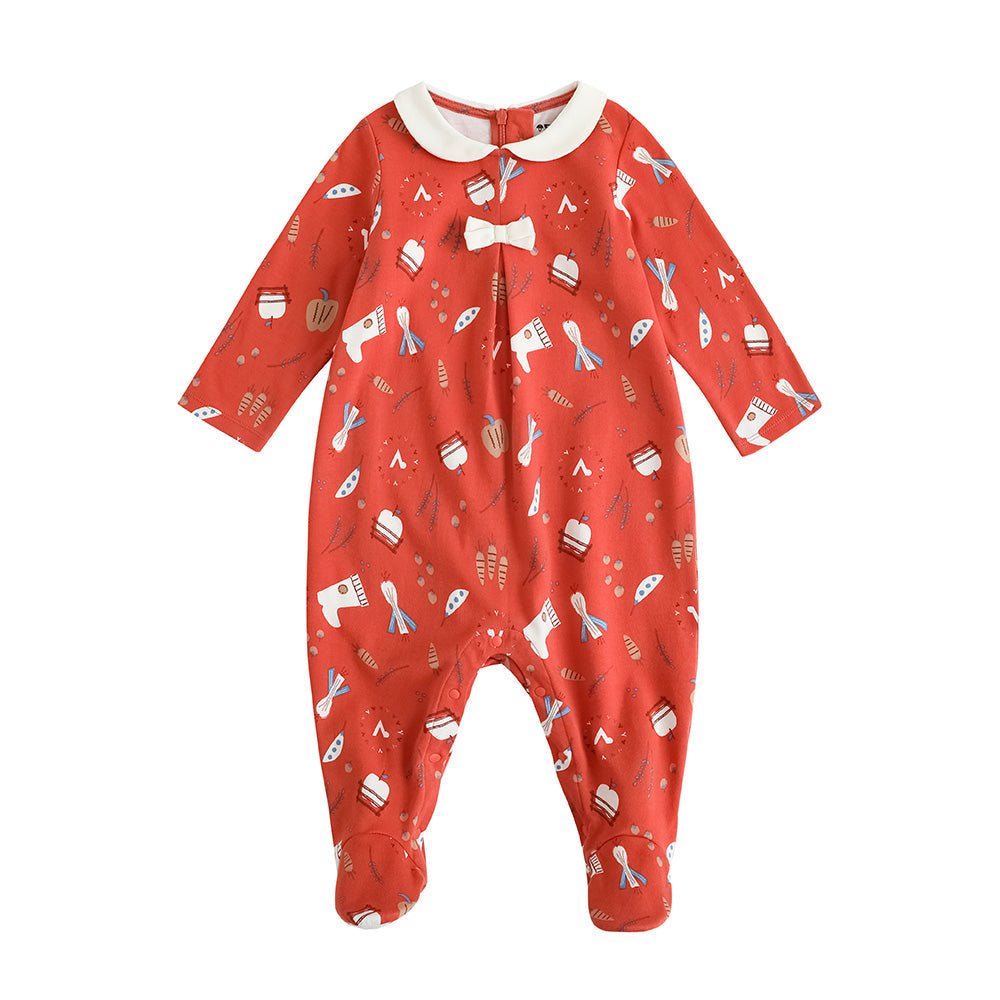 Baby Girl Nordic Style Cotton Long Sleeve Romper