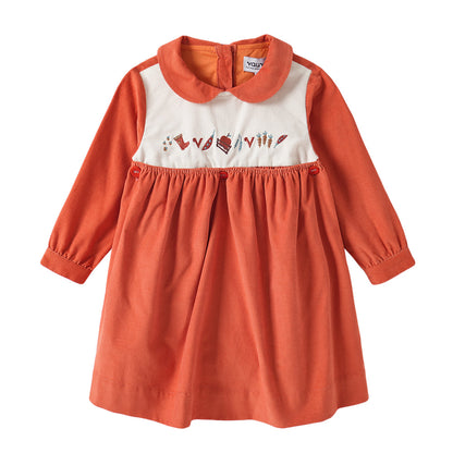 Vauva FW23 - 女嬰娃娃領刺繡洋裝