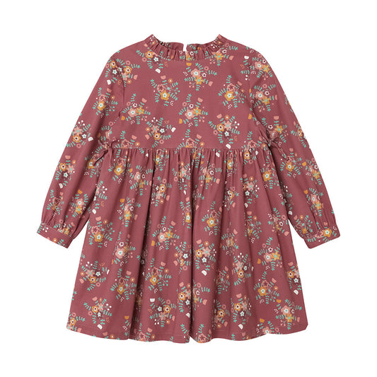 Girls Red Floral Dress