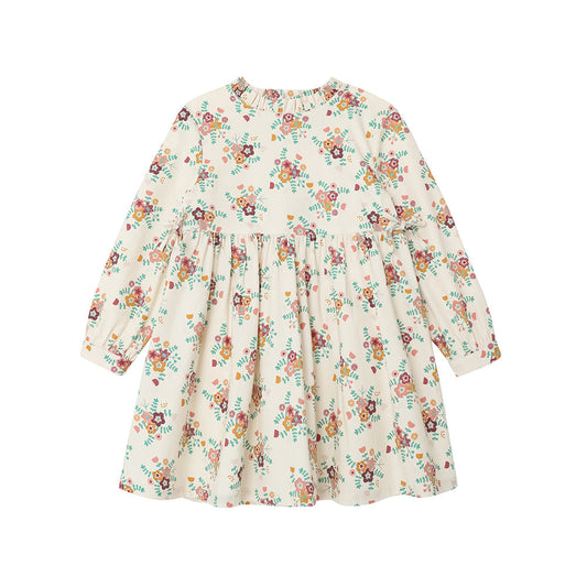Girls White Floral Dress