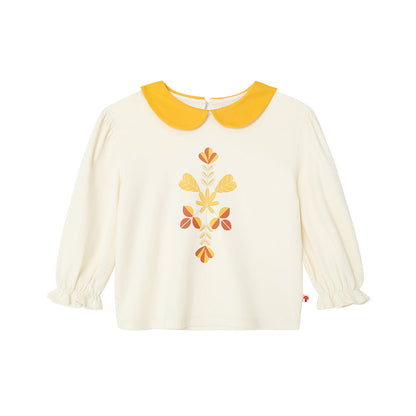 Girls Floral Pattern Cotton Tops