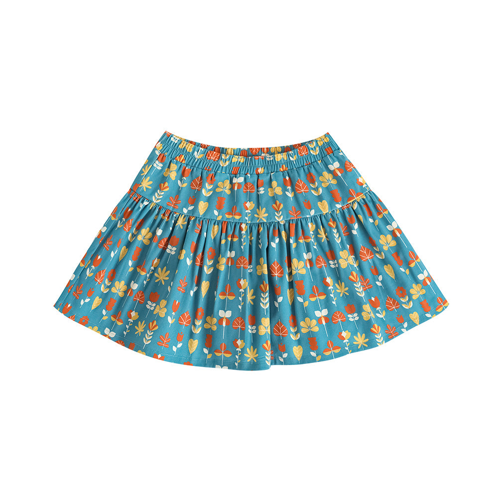 Girls Printed Cotton Skirt