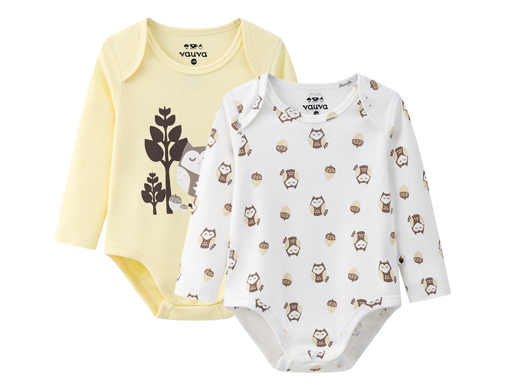 Vauva BBNS - Baby Anti-bacterial Organic Cotton Bodysuits (2-pack) product image front 