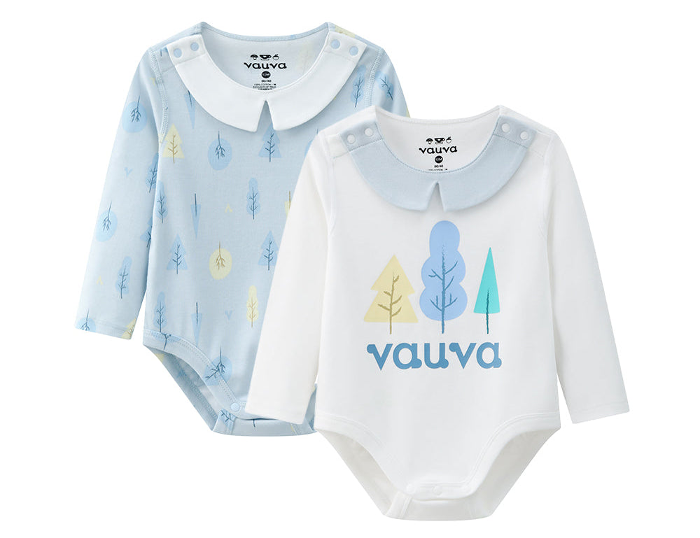 Vauva BBNS - Baby Moisture-wicking Crew Neck Bodysuits (2-pack) product image front