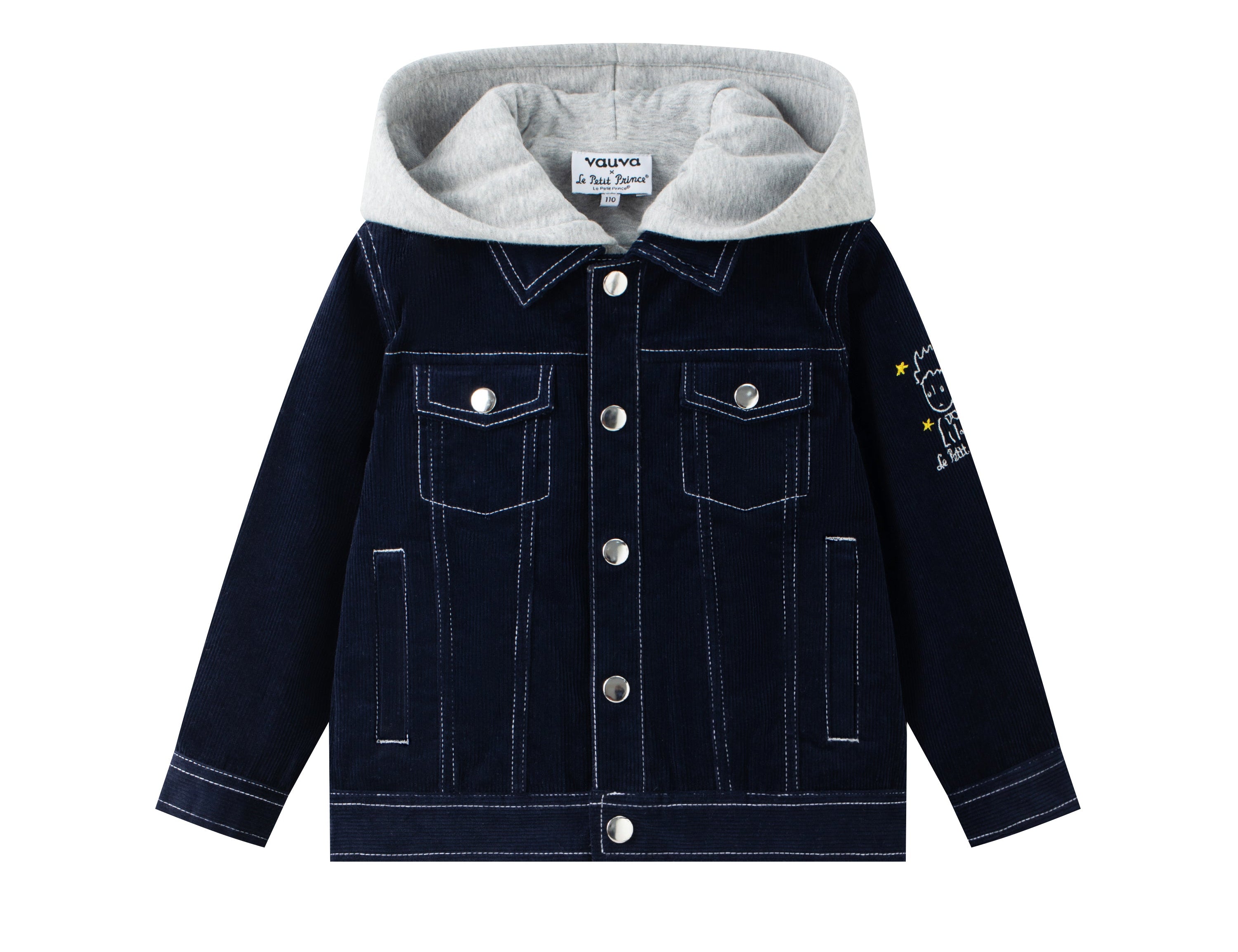 Vauva x Le Petit Prince - Boys Hooded Long-sleeved Jacket-product image front