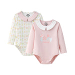 Vauva BBNS - Organic Cotton Pink Long-sleeved Bodysuits (2-pack) product image front