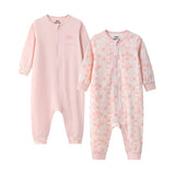 Vauva BBNS - Organic Cotton Pink Floral Pattern Bodysuits (2-pack) product image front