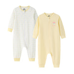Vauva BBNS - Organic Cotton Light Yellow/White Bodysuits (2-pack)-product image front