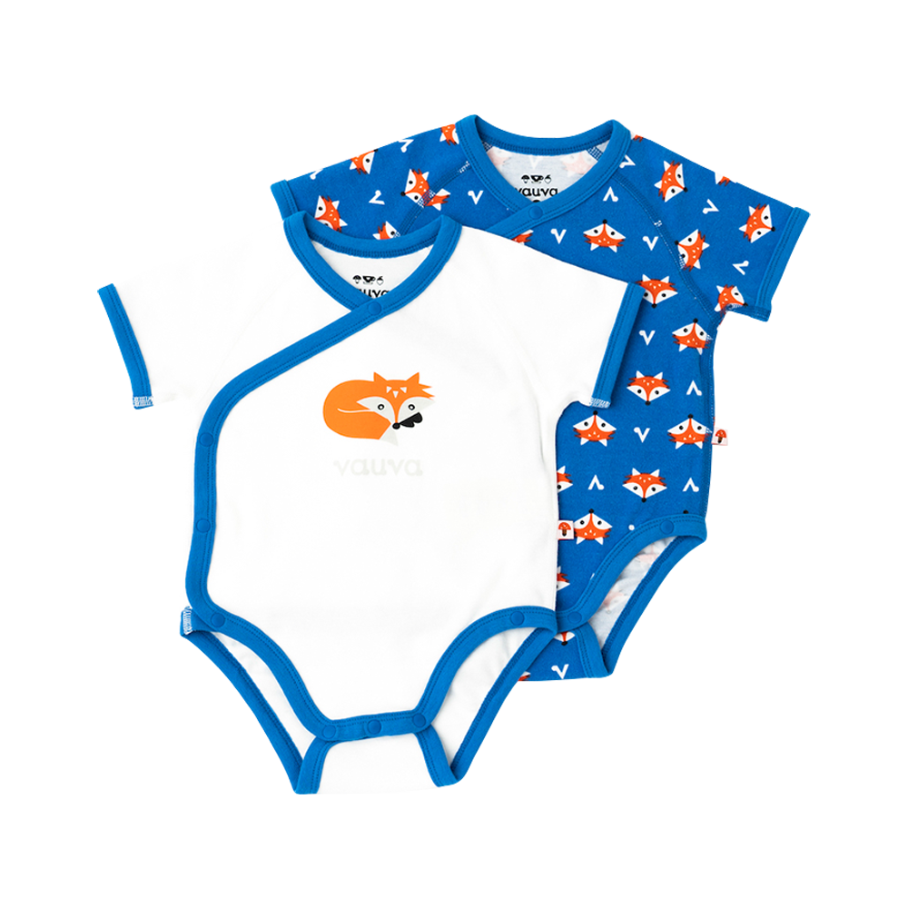 Organic Cotton Baby 2-Packs Fox-Print Bodysuits