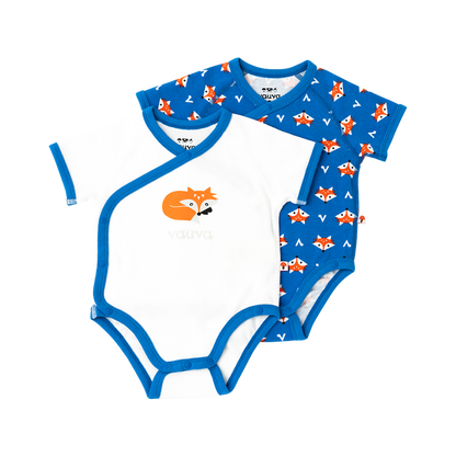 Organic Cotton Baby 2-Packs Fox-Print Bodysuits