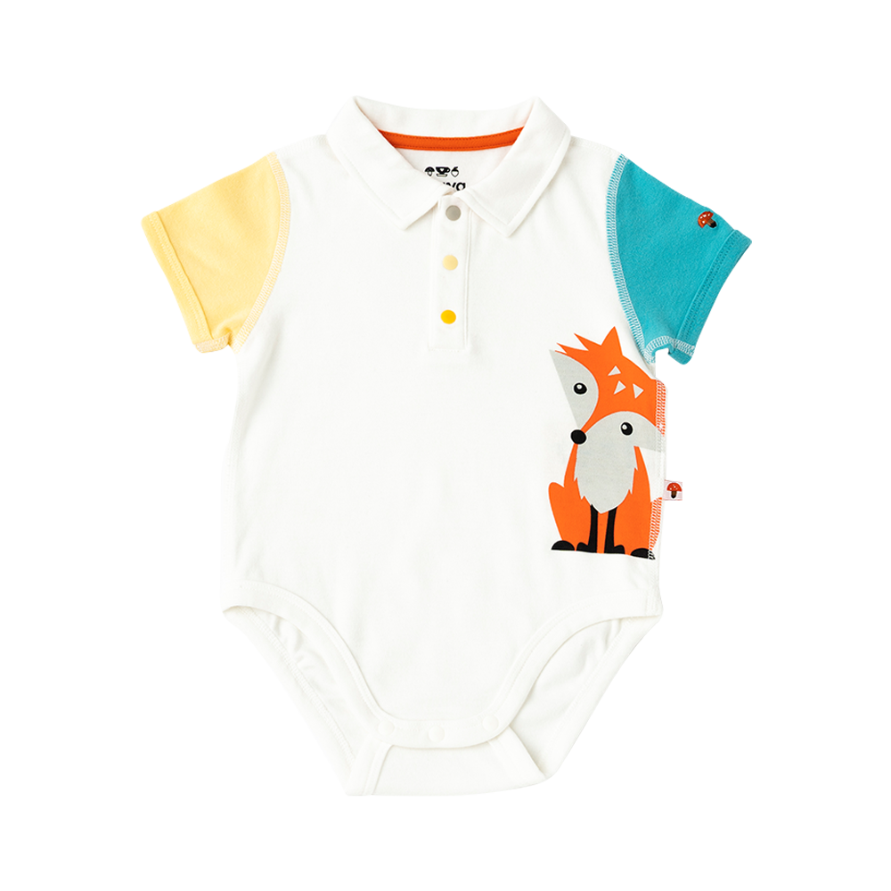 Organic Cotton Baby 2-Packs Fox & Bear Bodysuits